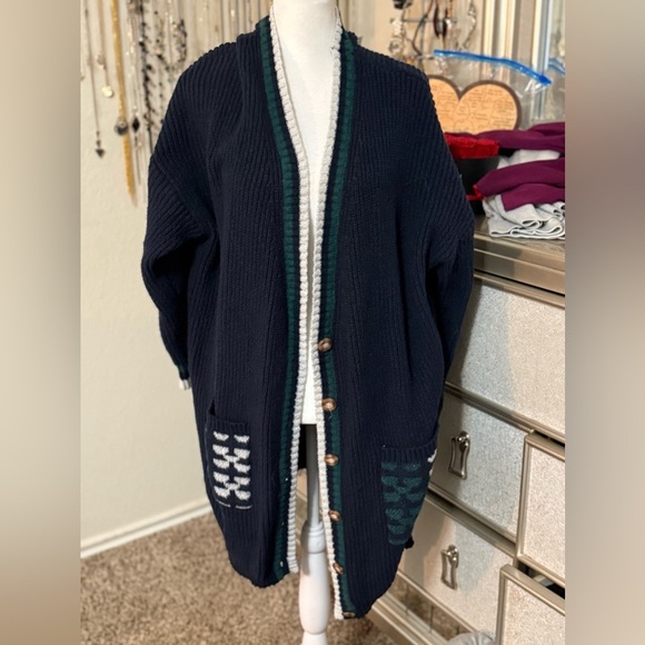 Bloomchic‎ blue button down cardigan - Picture 1 of 5